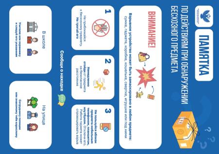 Памятка по действиям обучающихся при обнаружении бесхозного 